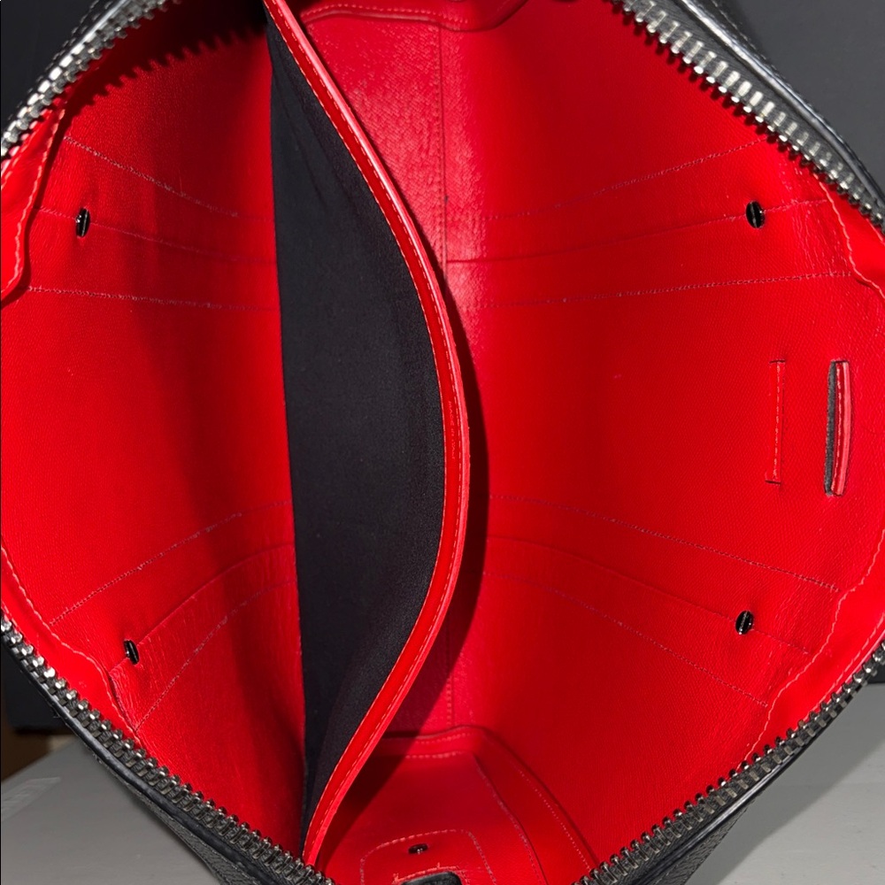 Christian Louboutin Black and Red Leather Large Briefcase - Picture 7 of 14